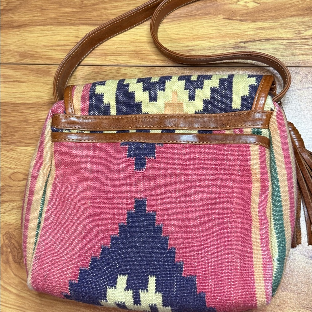 Aztec Pattern Tapestry Crossbody Bag - image 3